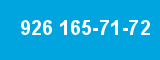 926 165-71-72